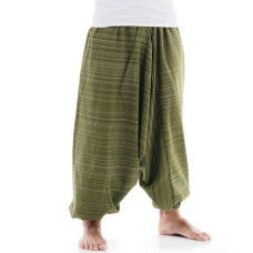 Men Hippie Harem Aladdin Genie Pants Jumpsuit Jumper Overall Olive Green FA12M